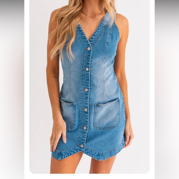 JJ Cole Dresses & Skirts - Women's Blue Denim Dress Old West Le Lis